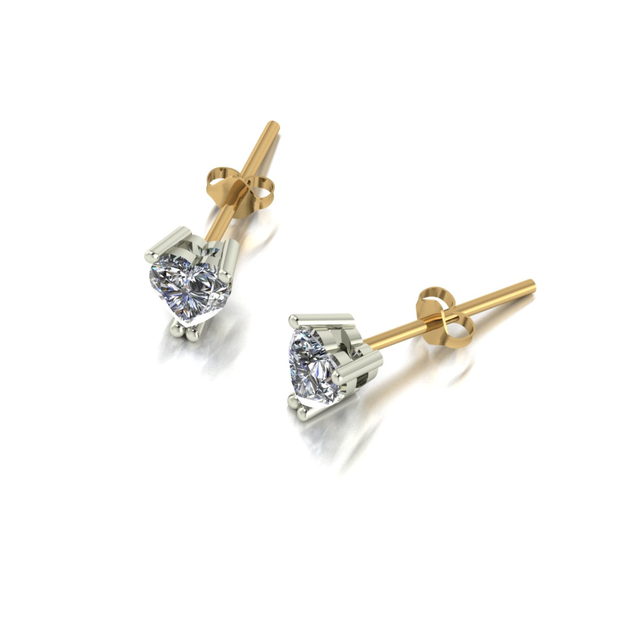 5.0mm Heart Shaped Moissanite Earrings Moissanite UK
